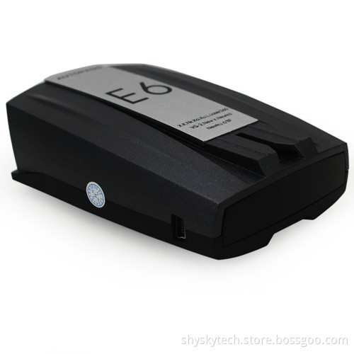 360° Car Detector E6 Russian /English Voice Anti Radar Detector With LED Display Full Band Alert Laser Defense System
